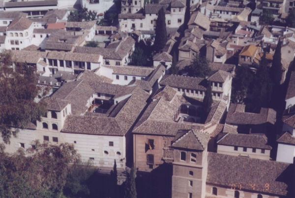 Mid-rise courtyard buildings in Granada, Spain