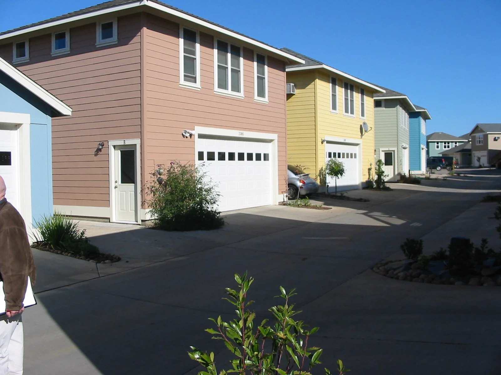 These face an alley behind the main house, which faces the street