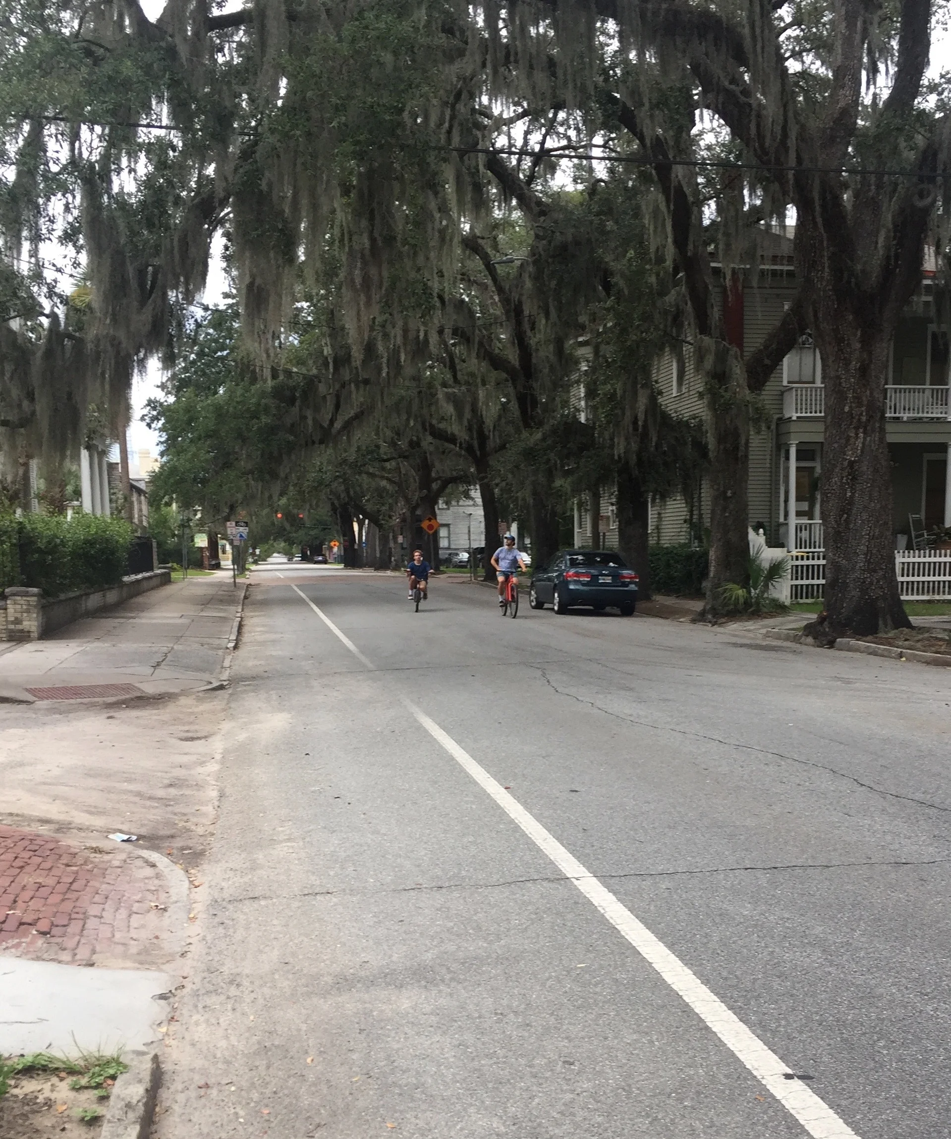 Biking the "wrong" way with no cars around