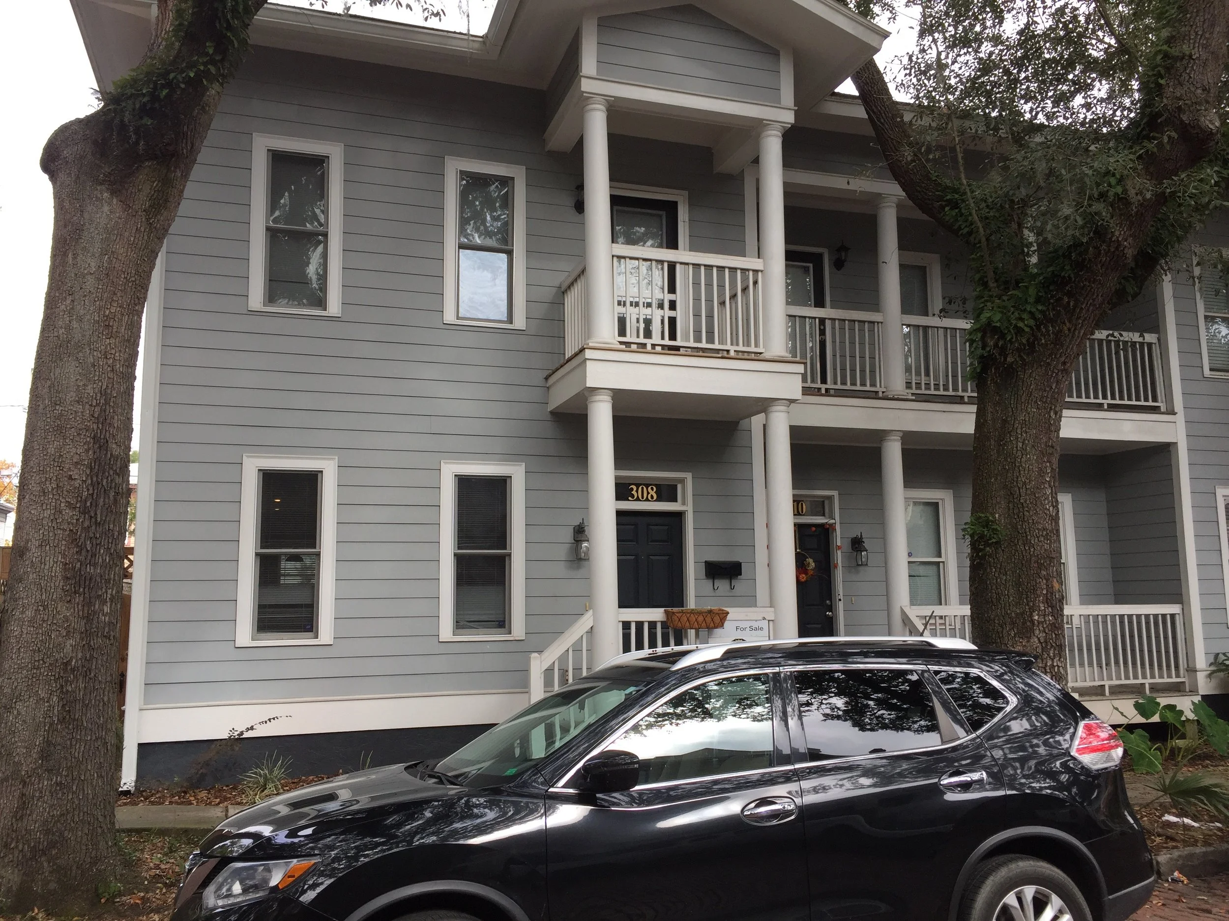 Street view of house hack #3 - the end unit on the left