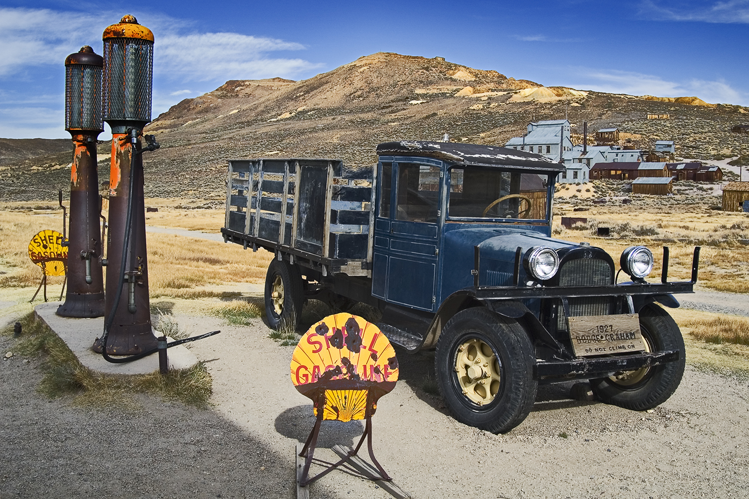 Old Truck and Gas Pumps, Bodie