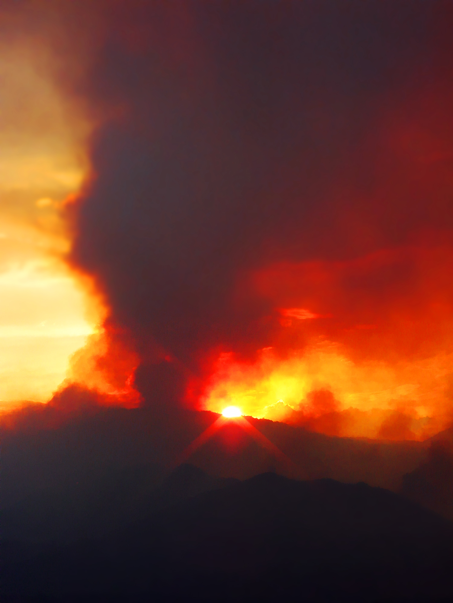 Wildfire at Sunset, Antelope Valley, 2000
