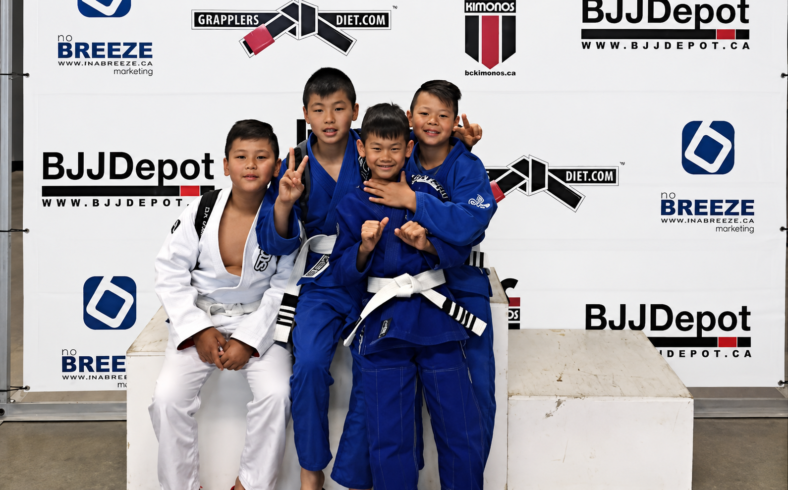Children training Brazilian Jiu-Jitsu at North Burnaby BJJ