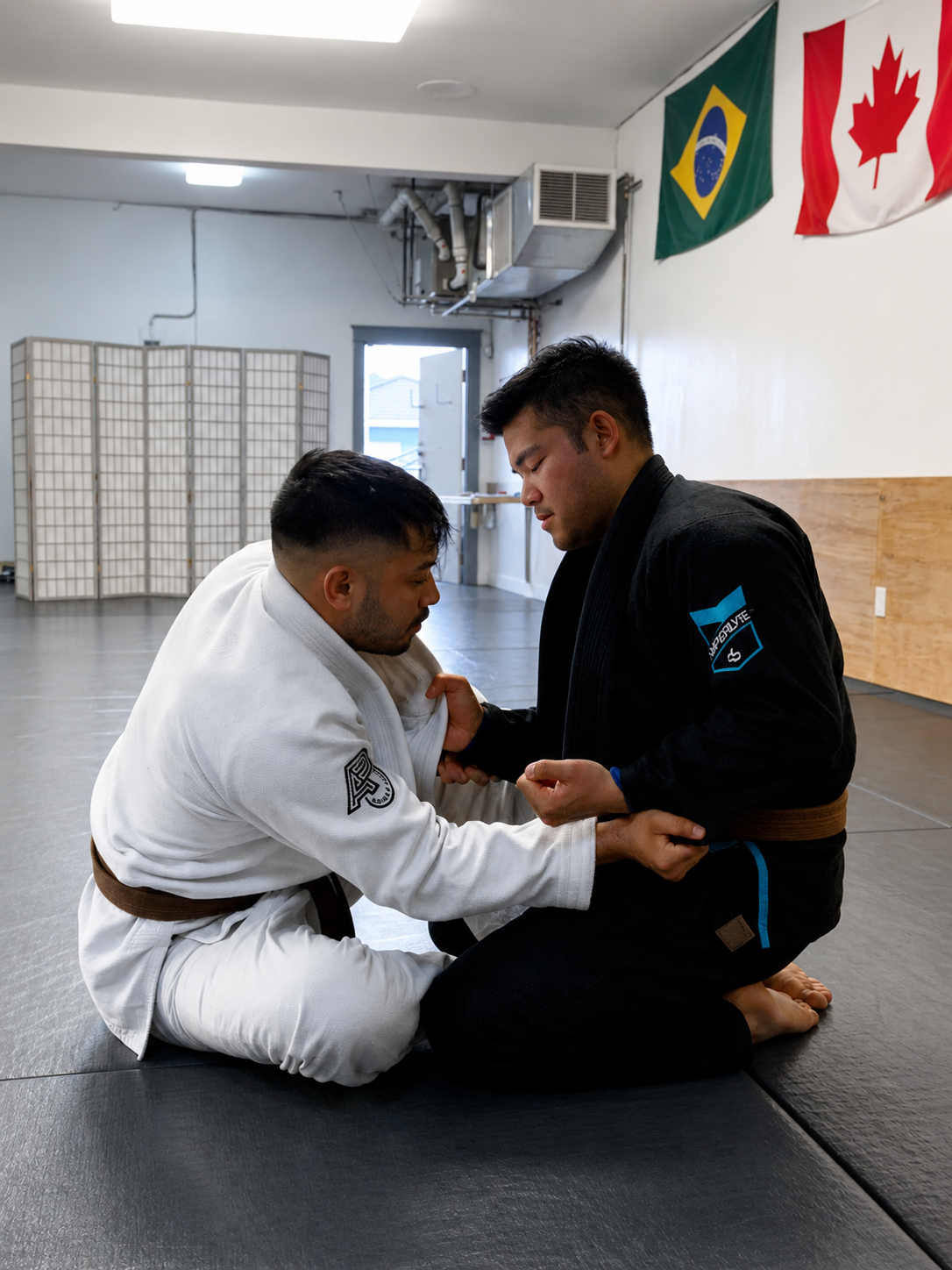 Adult practicing martial arts in burnaby