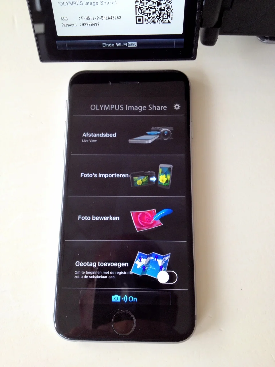 Opties via wifi en smartphone
