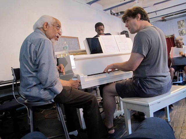 Dr. Barry Harris and Isaac at University of the Streets, NYC, August 2014