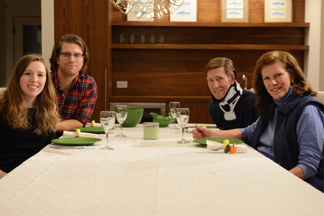 It was a very quiet Thanksgiving! All the other kids were off with their in-laws.