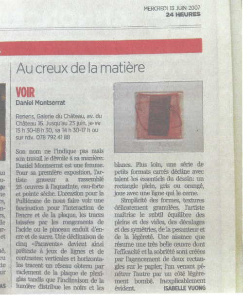 quotidien 24 Heures juin 2007
