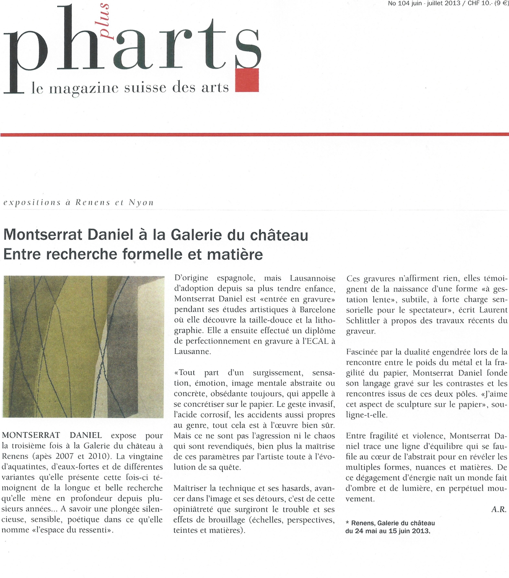 magazine PH+ARTS, juin - juillet 2013
