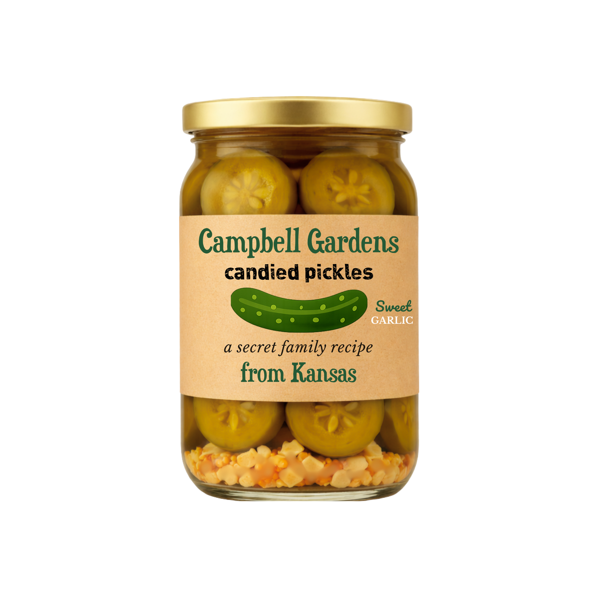 Candied Garlicky Pickles 16 oz.