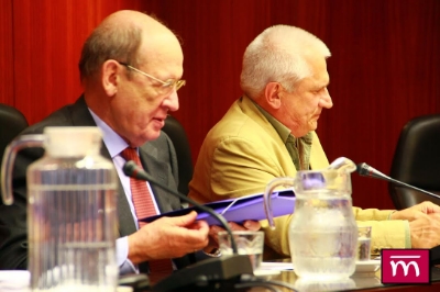 DON ENRIQUE GIMBERNAT y D. FRANCISCO JAVIER ÁLVAREZ, CATEDRÁTICOS DE DERECHO PENAL