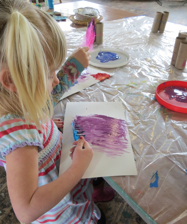 painting with a feather