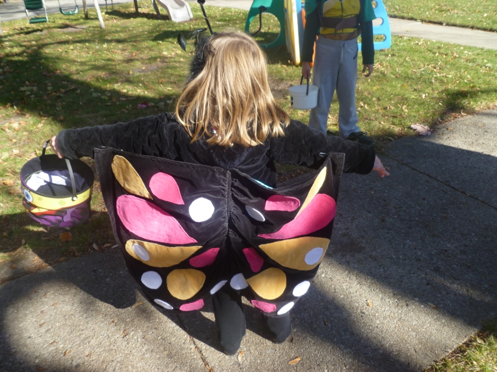 beautiful butterfly from an old dress and fabric scraps