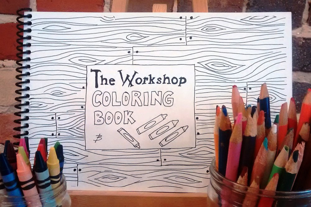 The Workshop Coloring Book 6x9 spiral bound — The Workshop