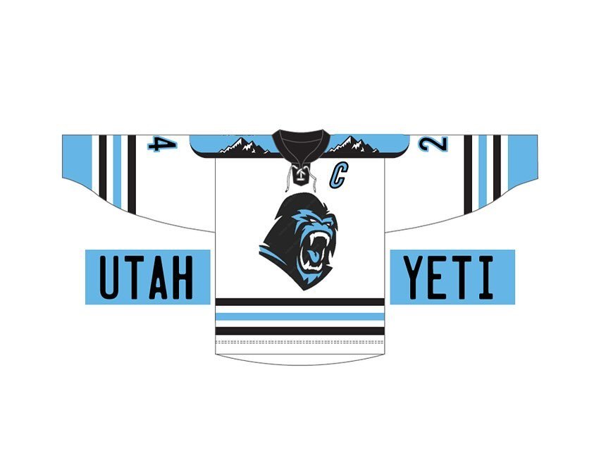 Our vote for the new franchise. We also vote for the plural of Yeti to be Yeti and Yeti to be the uni sponsor brand. Tall order to match the great Kraken unis. What do you think? #nhl #utah #design #hockeyjersey