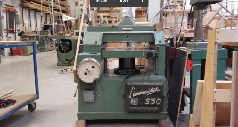 A planer is used to flatten the other side.