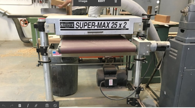 Finally, a thickness sander is used to get the board to the right thickness and to make it extra smoooooth. 