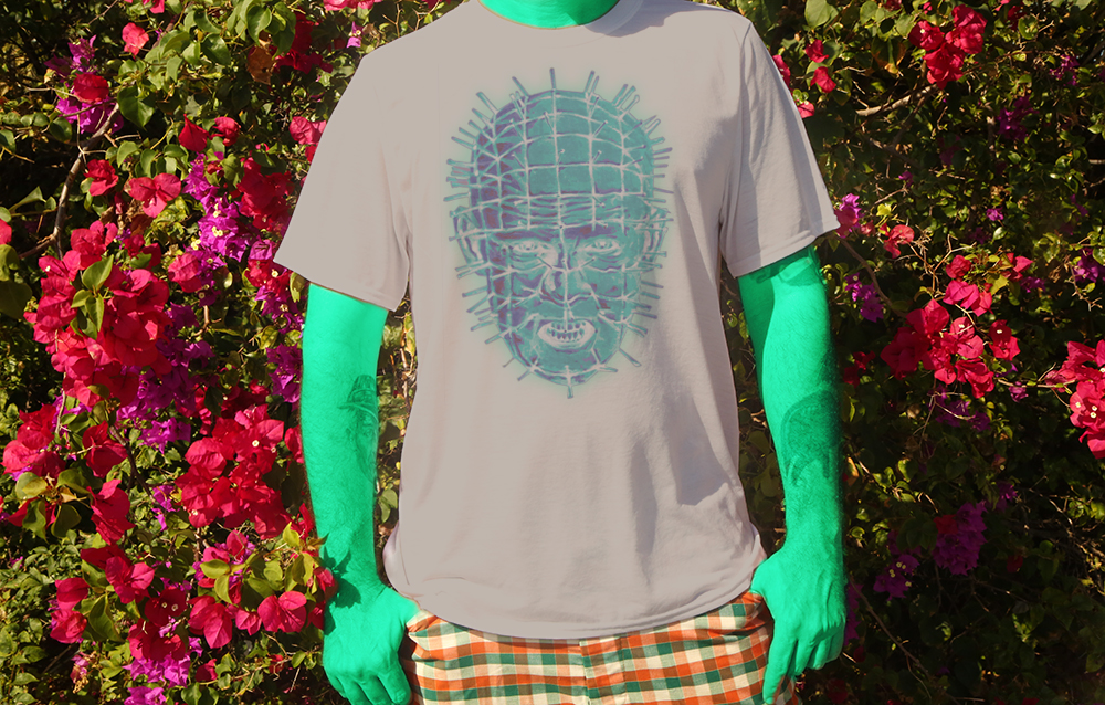 Haughtee Suave 'Pinhead' Hellraiser Tribute Sci-Fi Horror Fine Art Print Tee
