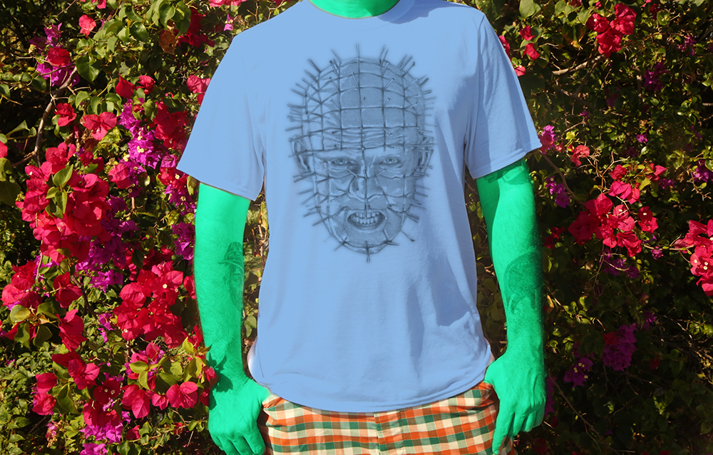 Haughtee Suave 'Pinhead' Hellraiser Tribute Sci-Fi Horror Fine Art Print Tee