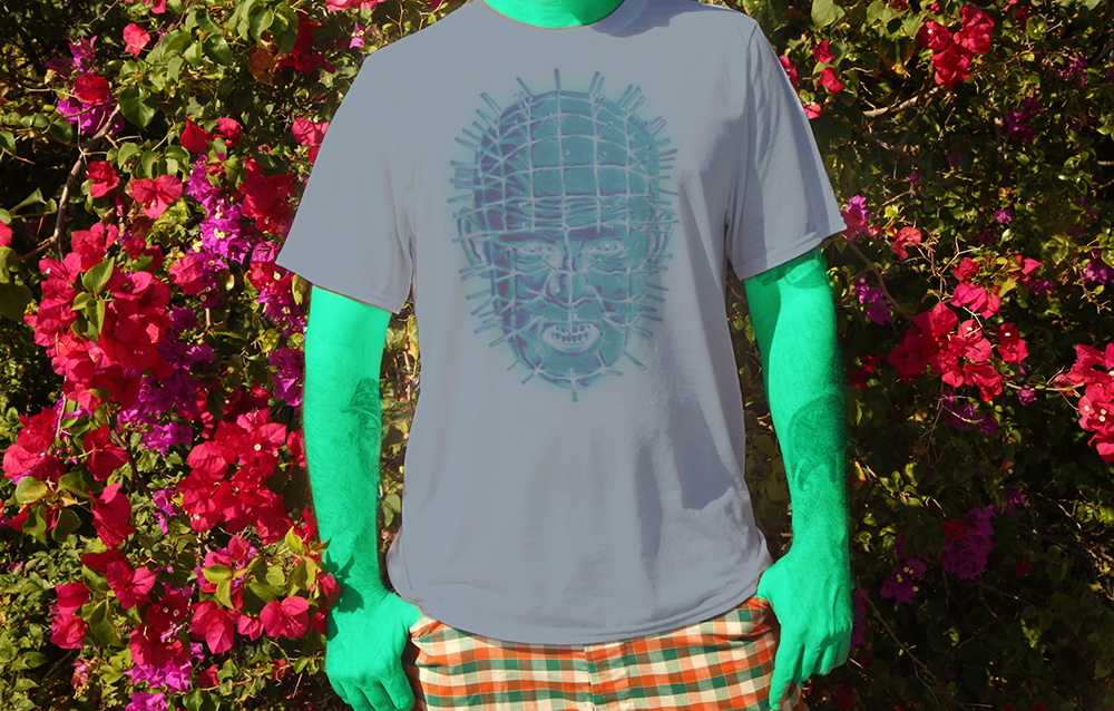 Haughtee Suave 'Pinhead' Hellraiser Tribute Sci-Fi Horror Fine Art Print Tee