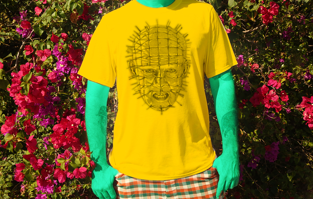 Haughtee Suave 'Pinhead' Hellraiser Tribute Sci-Fi Horror Fine Art Print Tee