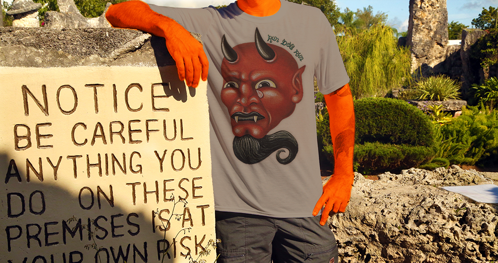 Haughtee Suave Satan 'Run, Devil, Run' Diablo Fine Art Print Tee