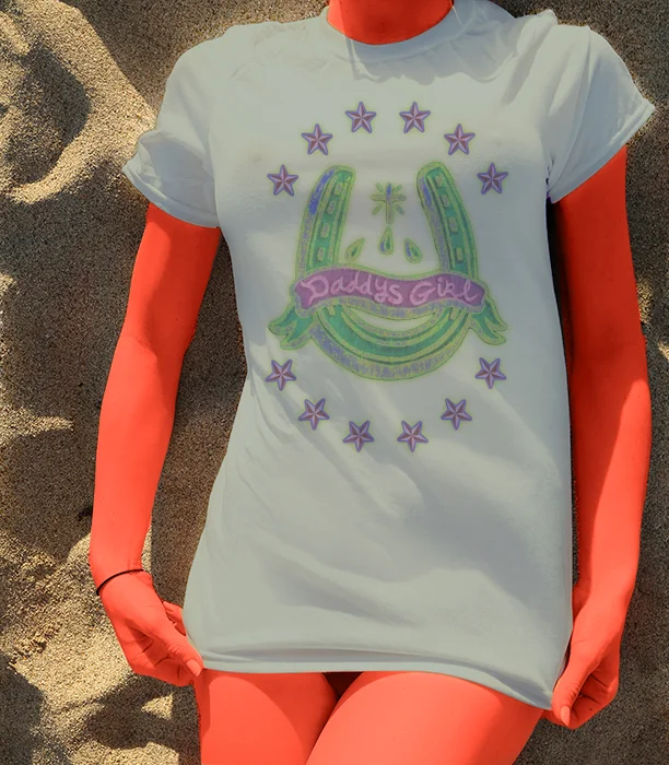 Haughtee Suave Daddy's Girl Lucky Horseshoe Super Star Fine Art Print Tee