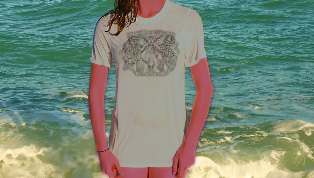 Haughtee Suave 'Dust to Dust' Rest In Peace Ashes to Ashes Six Feet Under Fine Art Print Tee