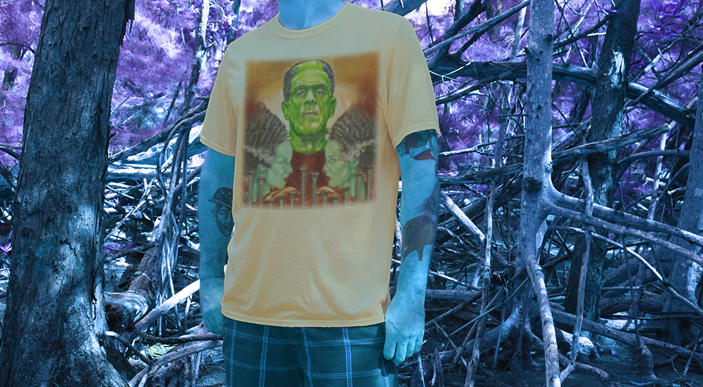 Haughtee Suave Bride of Frankenstein Horror Fine Art Print Tee