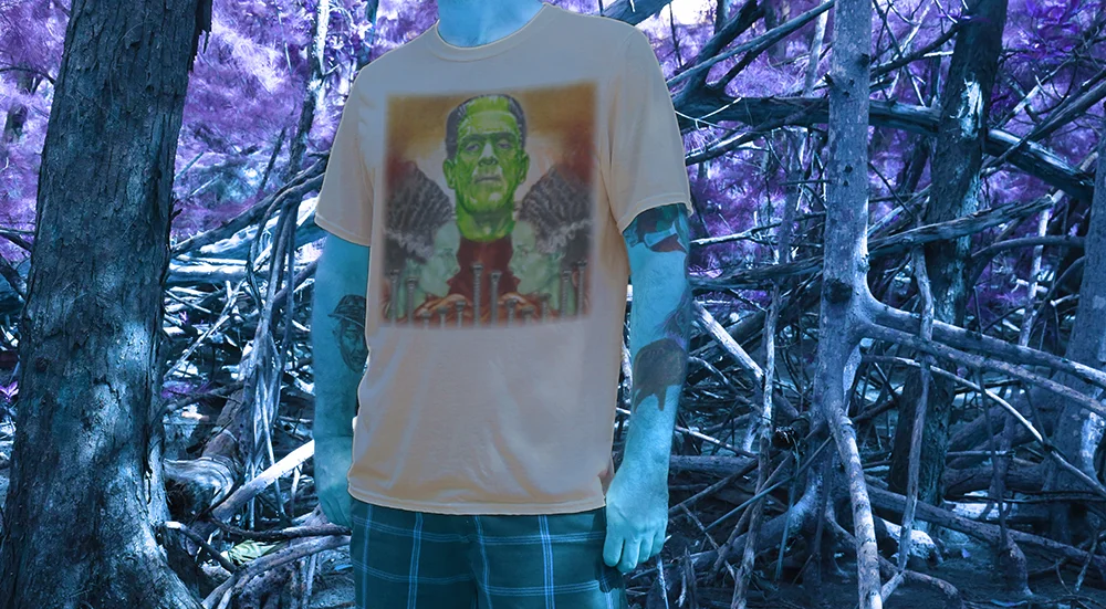 Haughtee Suave Bride of Frankenstein Horror Fine Art Print Tee