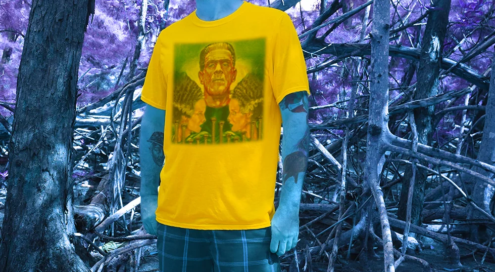 Haughtee Suave Bride of Frankenstein Horror Fine Art Print Tee