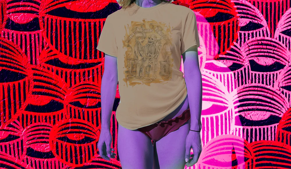 Haughtee Suave 'Skinned' Look Inside Sew Yourself Ed Gein Tribute Morbid Anatomy Fine Art Print Tee