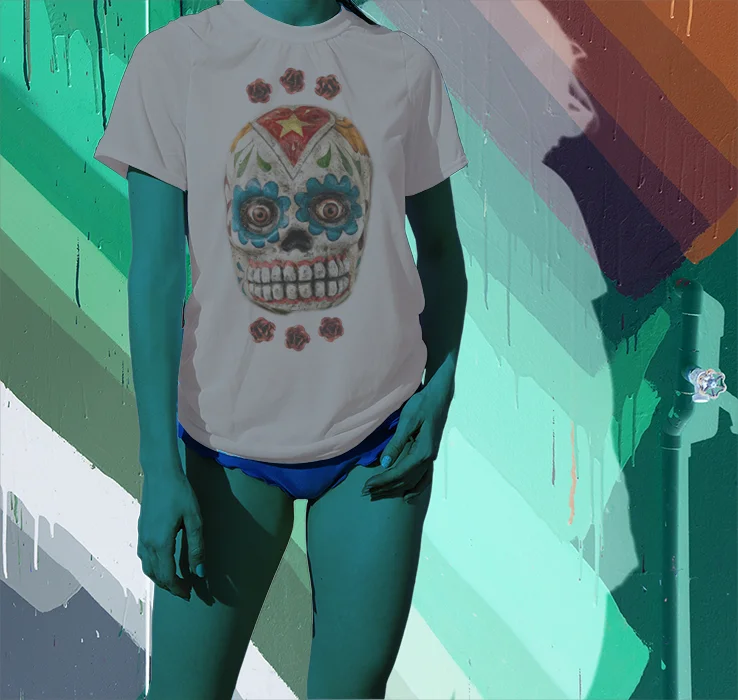 Haughtee Suave 'Guardian of the Dead' Memento Mori Fine Art Print Tee
