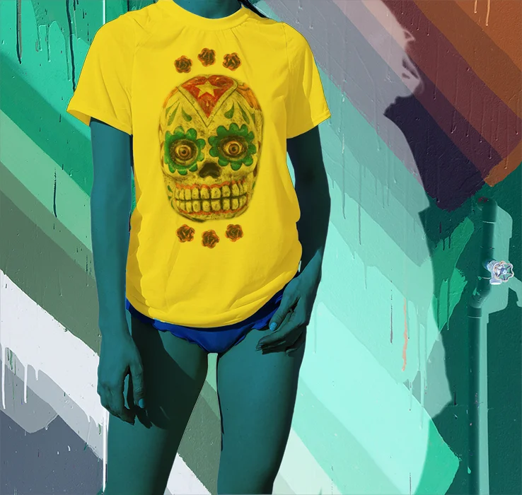 Haughtee Suave 'Guardian of the Dead' Memento Mori Fine Art Print Tee