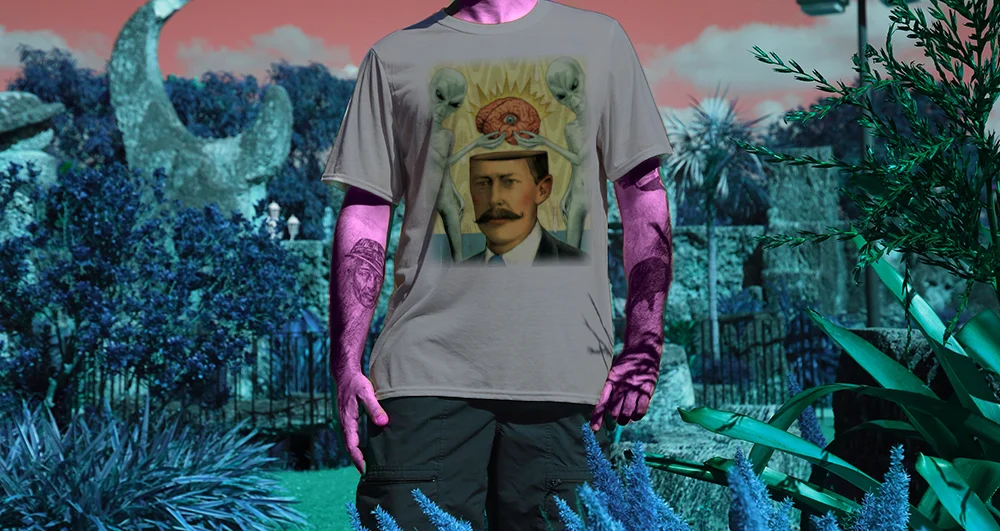 Haughtee Suave 'Mind Control' Alien Abduction Fine Art Print Tee
