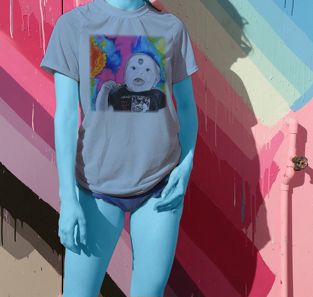 Haughtee Suave 'Mother's little helper' Dead Kennedys Fine Art Print Tee