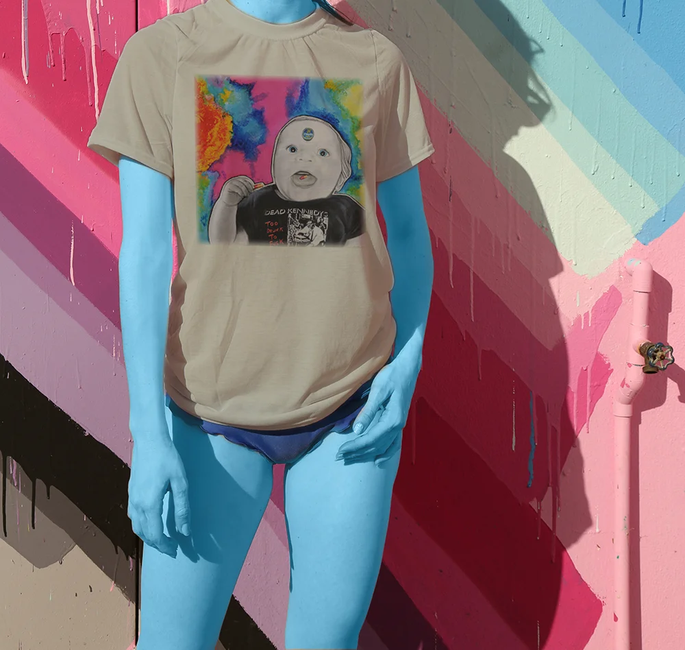 Haughtee Suave 'Mother's little helper' Dead Kennedys Fine Art Print Tee