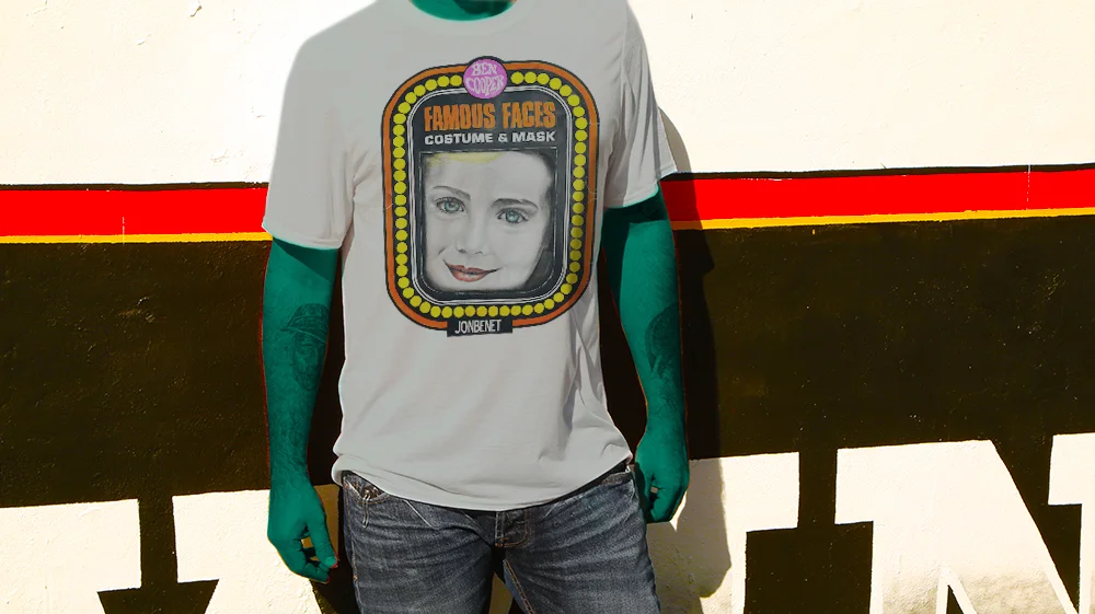 Haughtee Suave 'Jon Benet' Tabloid Pop Murder Fine Art Print Tee