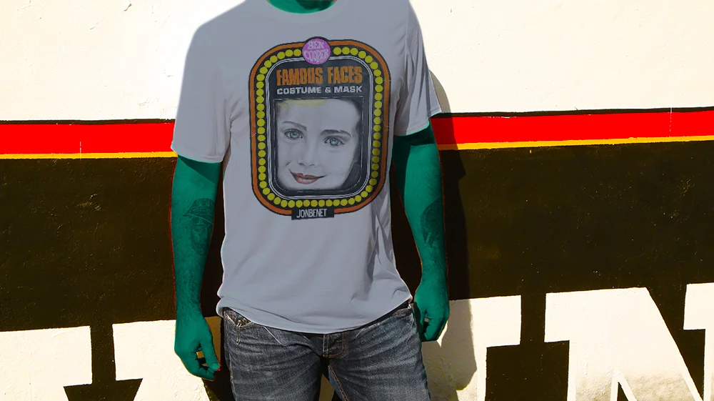 Haughtee Suave 'Jon Benet' Tabloid Pop Murder Fine Art Print Tee