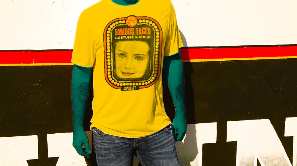 Haughtee Suave 'Jon Benet' Tabloid Pop Murder Fine Art Print Tee