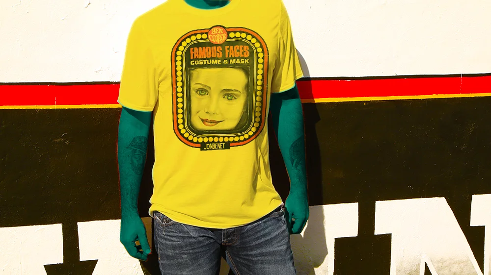 Haughtee Suave 'Jon Benet' Tabloid Pop Murder Fine Art Print Tee