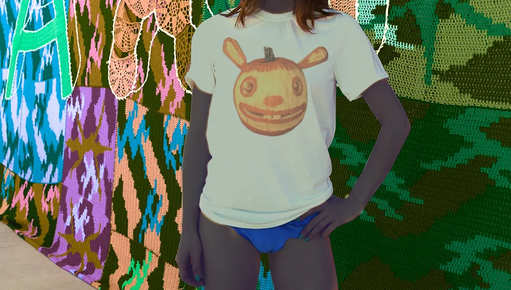 Haughtee Suave Trick or Treat Jack Rabbit-O-Lantern Fine Art Print Tee