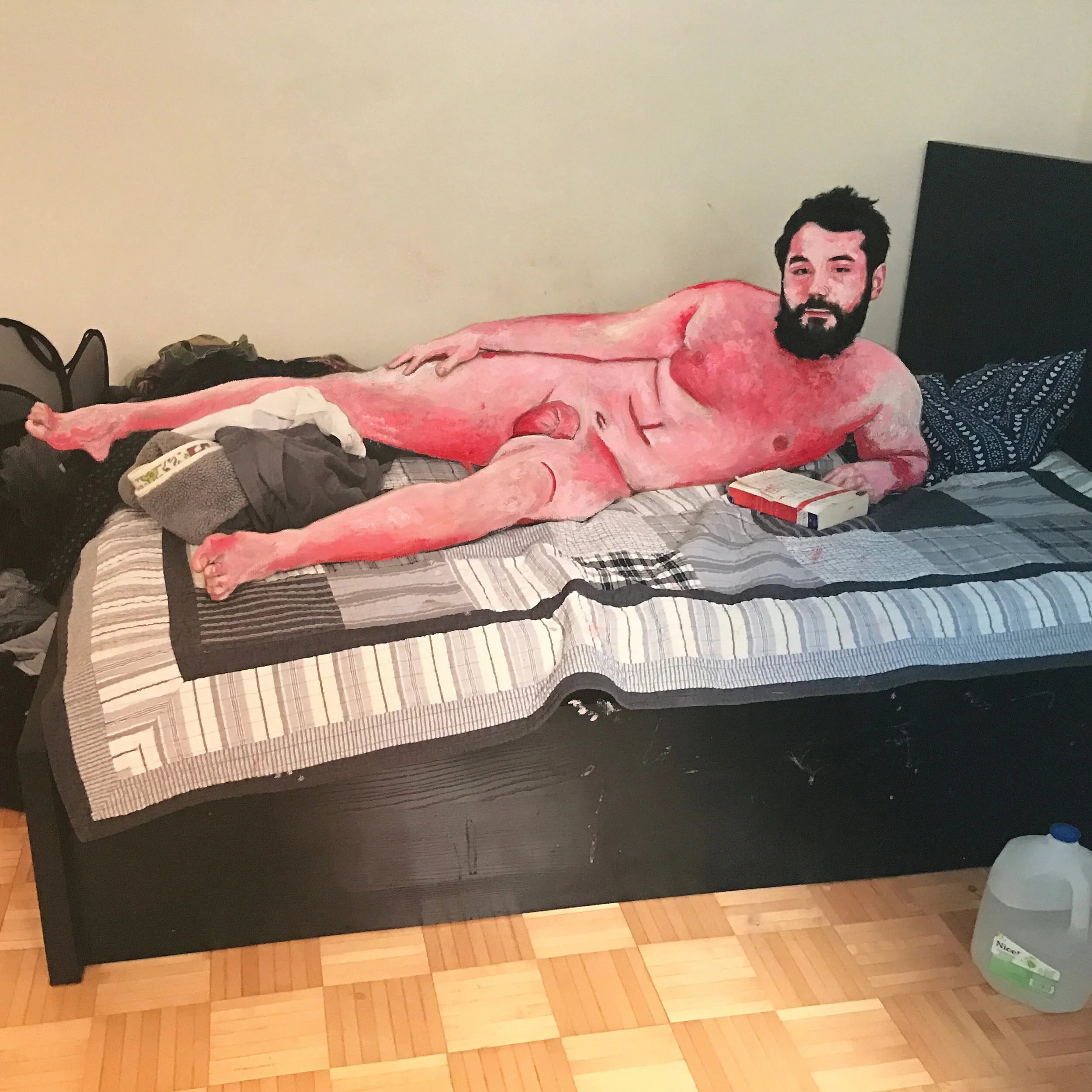 Hey i'm thirst (Claudio), Oil on canvas, 2019, 72" x 62"