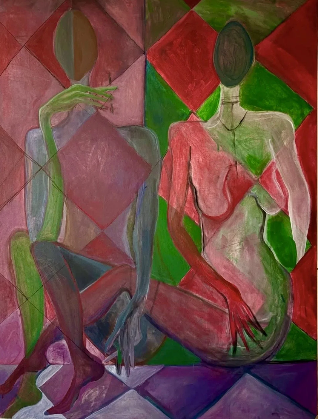 La Dame de Monsoreau, 3’ x 4,’ acrylic on canvas, 2026