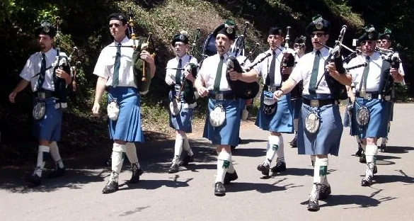 Photo Courtesy of Mike LeBoeuf Irish Heritage Pipe Band at the Dunsmuir Games 2002