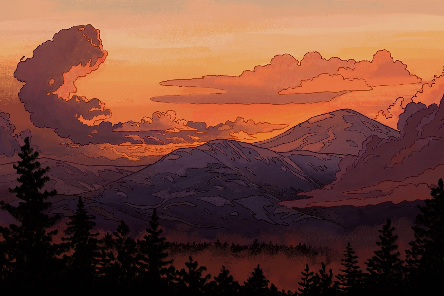 White Mountain Sunset