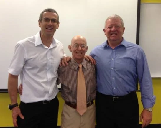 Max Zusman (centre) pictured with Dr Toby Hall (left) and Kim Robinson (right), courtesy of Manual Concepts.