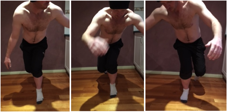 Pic 1 &amp; 2: Left single leg squat &nbsp;Pic 3: Right single leg squat