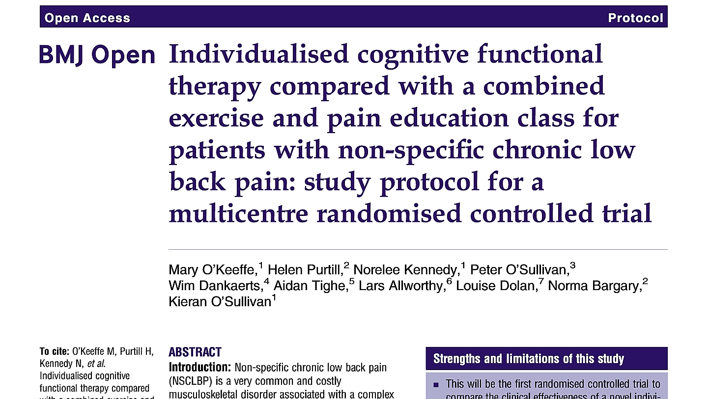O'Sullivan 2015, in Physical Therapy 95:11
