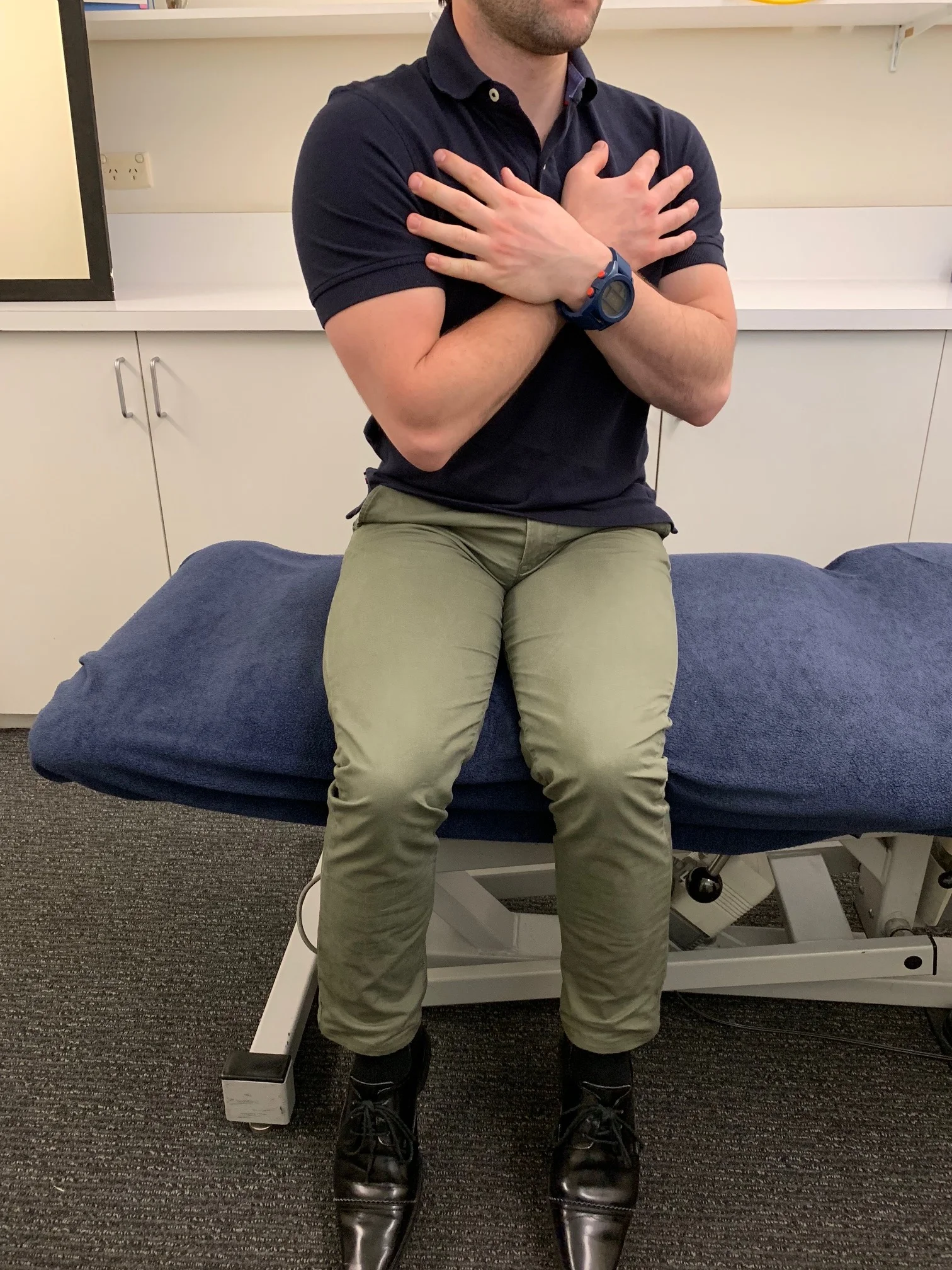 Sitting Left Thoracic Rotation.